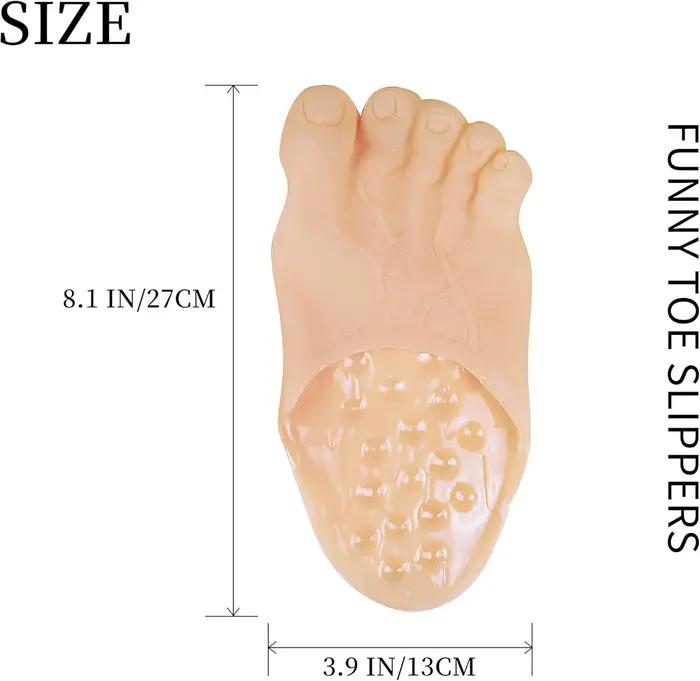 Chaussons pieds nus drôles pour femmes et hommes, chaussures de farce, imitation, Parker à cinq doigts, pantoufles Bigfoot, chaussures de parodie dégradées, hilarantes