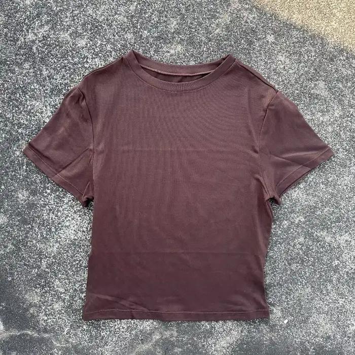 T-Shirt de Yoga serré à manches courtes pour femmes, couleur unie, doux et respirant, nombril exposé, haut de Fitness, amincissant Abdominal