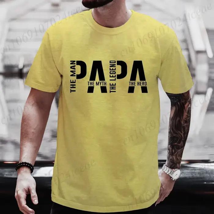 Papa l'homme le mythe la légende T-shirt drôle pour hommes vêtements papa T-shirt à manches courtes T-shirt hommes T-Shirts vêtements hauts