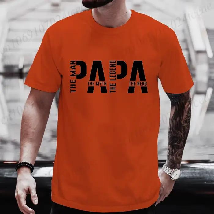 Papa l'homme le mythe la légende T-shirt drôle pour hommes vêtements papa T-shirt à manches courtes T-shirt hommes T-Shirts vêtements hauts
