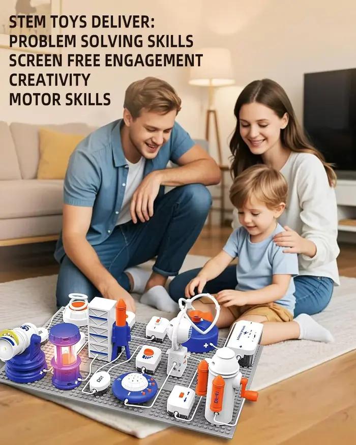 Kits scientifiques STEM pour enfants, Kit d'exploration électronique, 66 pièces de circuits de bricolage, plus de 1200 projets, jouet éducatif STEM Gif