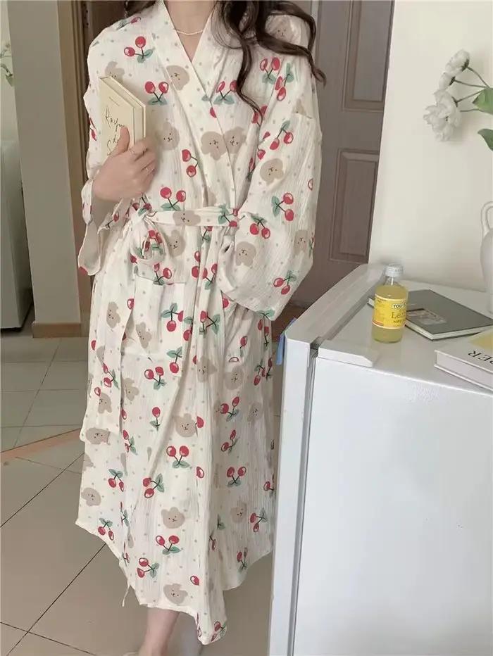 Nouvelle robe kimono à manches longues pour femmes