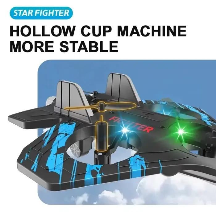 Hélicoptère télécommandé HOMEFISH 2.4G, planeur électrique en mousse, cascadeur, vol stationnaire, UAV, avec lumières LED, modèle d'avion