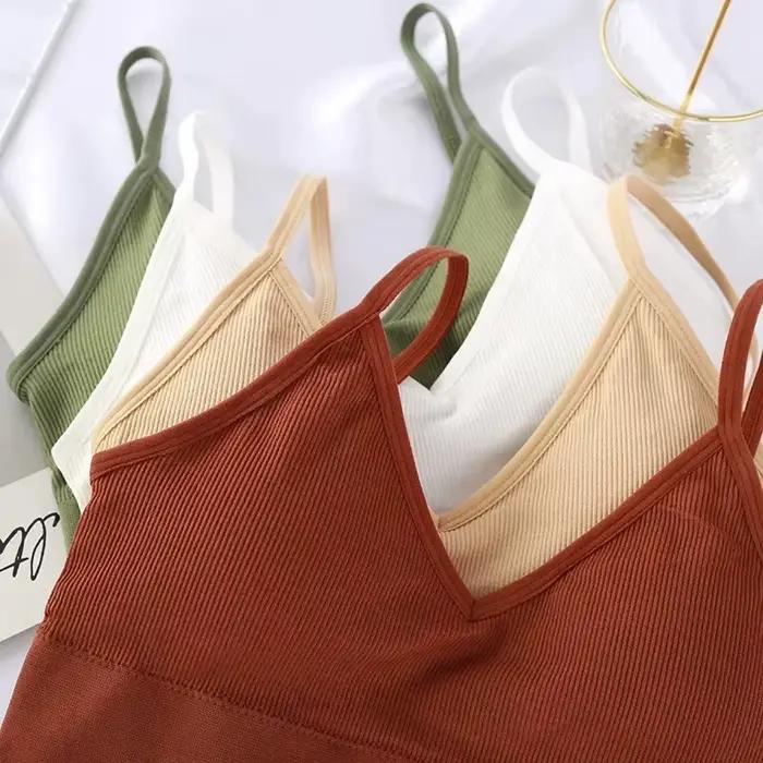 Soutien-gorge push-up sans couture pour femme, brassière de sport à dos élégant, bralette, haut tube féminin, sous-vêtement avec coussinets de poitrine