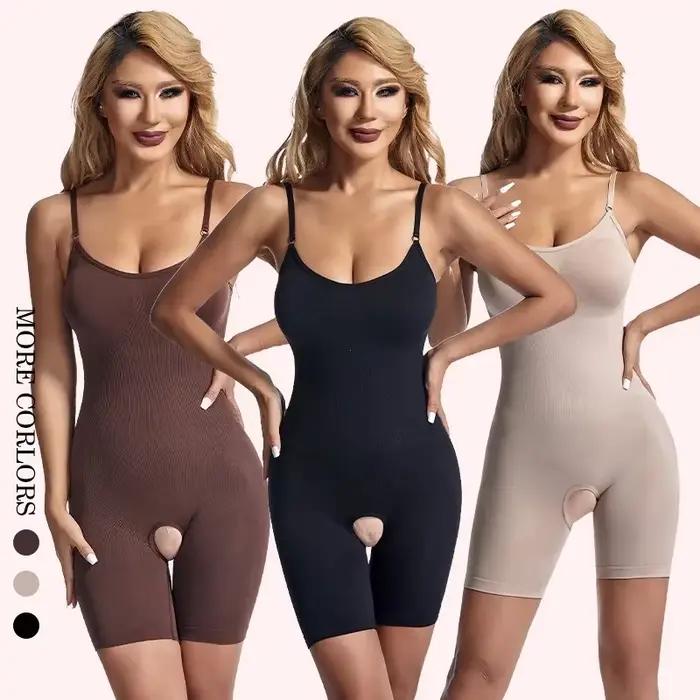 Combinaison de batterie pour femme, corset à entrejambe ouvert, sous-vêtement saillant, gaine amincissante, récupération post-partum