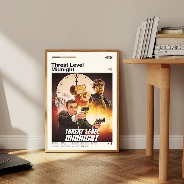 Affiche de film de minuit de niveau de menace, peinture sur toile du bureau Michael Scott, image classique pour salon, décoration de maison sans cadre