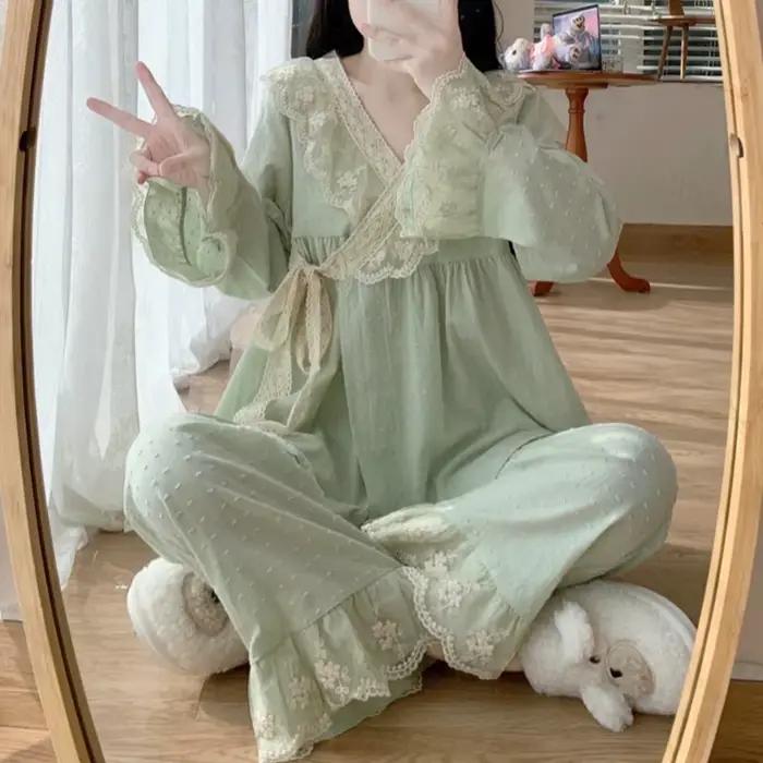 Pantalon de pyjama Princesse en dentelle pour femme