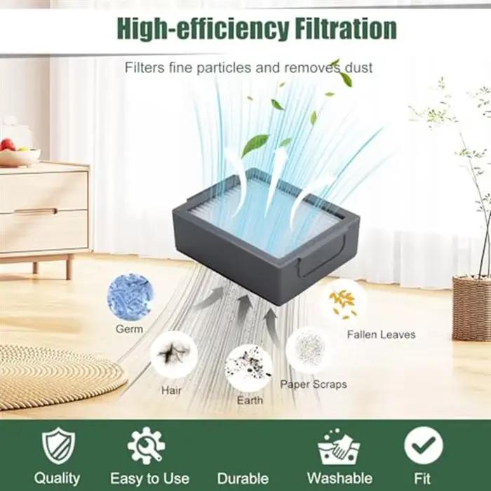 ABJN-pour Irobot Roomba I7 + I3 I4 + I6 I6 + I8 I8 + brosses en caoutchouc accessoires pour aspirateur