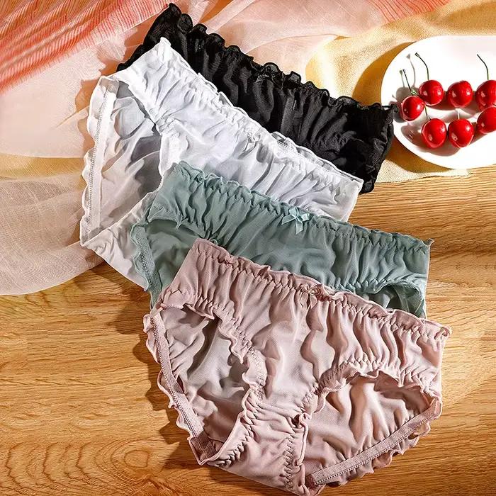 Sous-vêtements en maille et dentelle pour filles