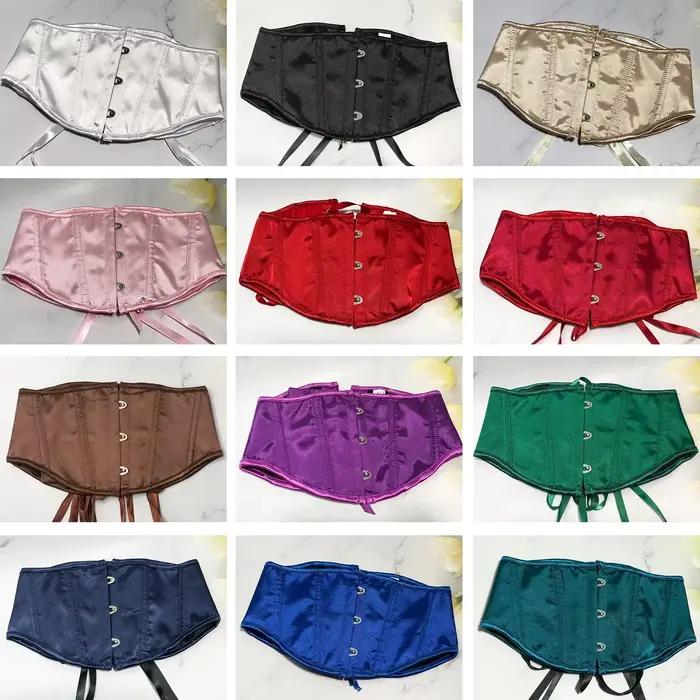 Corset sous le buste en satin polyester pour femmes, bustier gothique, entrainement de taille, amincissant, style quotidien, occassions spéciales