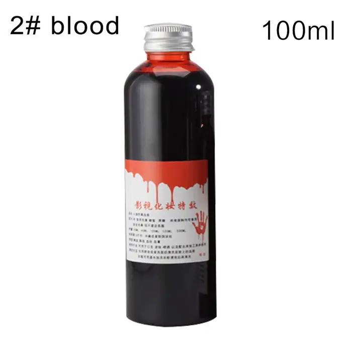 1 bouteille d'émulation d'halloween faux accessoires maquillage sang 30-100ml sang entier Cosplay farces accessoires maquillage personne Plasma faux