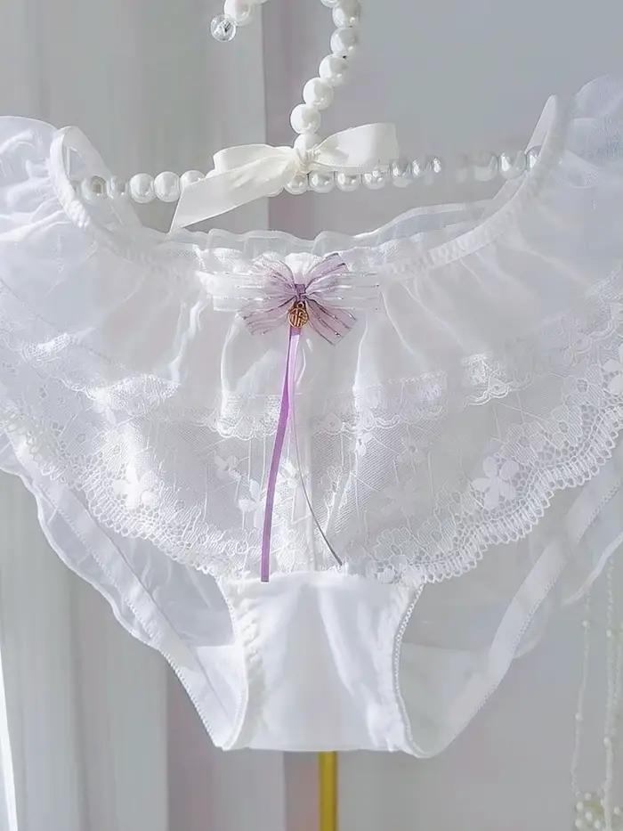 Lolita – culotte en maille et dentelle à volants
