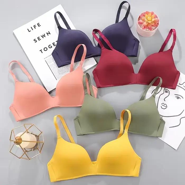Femmes soutien-gorge sans couture Sexy sans fil Push Up sous-vêtements filles étudiants respirant mince 10 couleurs