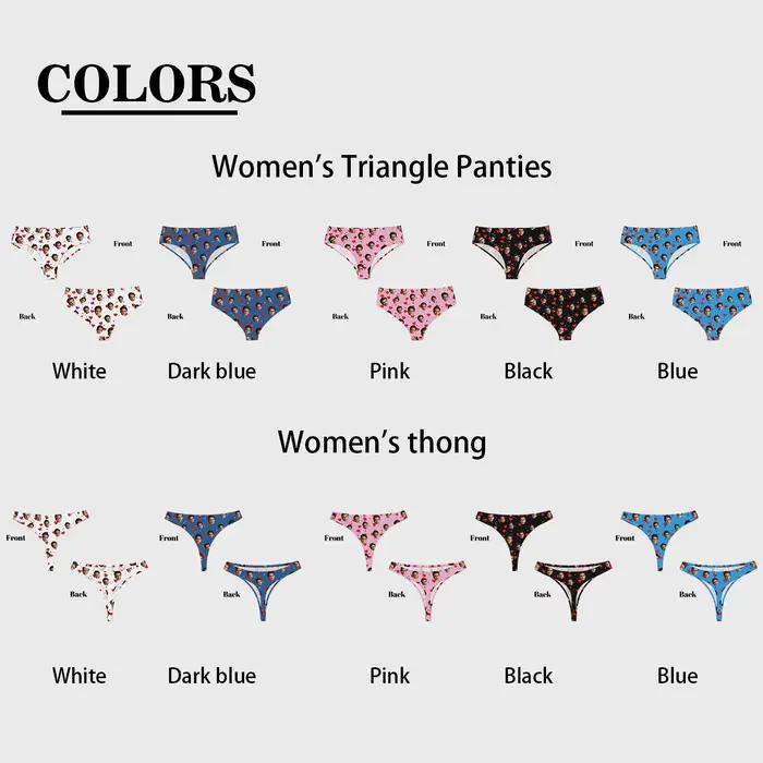 Lingerie personnalisée avec photo de visage pour femmes