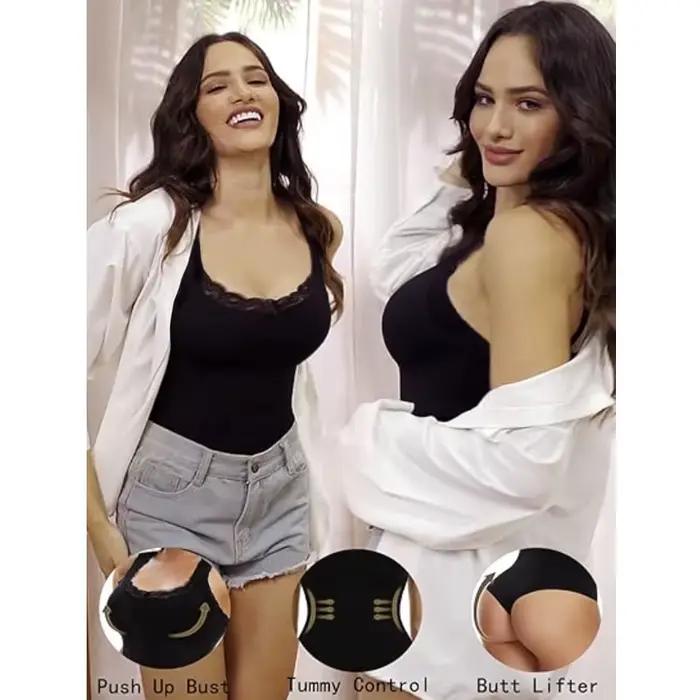 GUUDIA débardeur body dentelle col carré Shapewear
