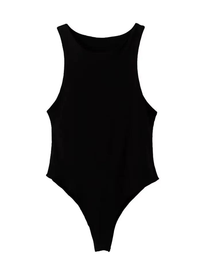 Été solide sexy moulante femmes body femme 8 couleur vert mince