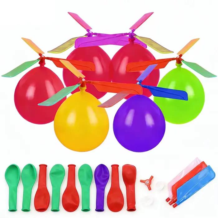 3/6 pièces DIY hélicoptère ballon volant | Modèle de vol en plein air avec hélice spirale, artisanat créatif fait main et cadeaux de fête
