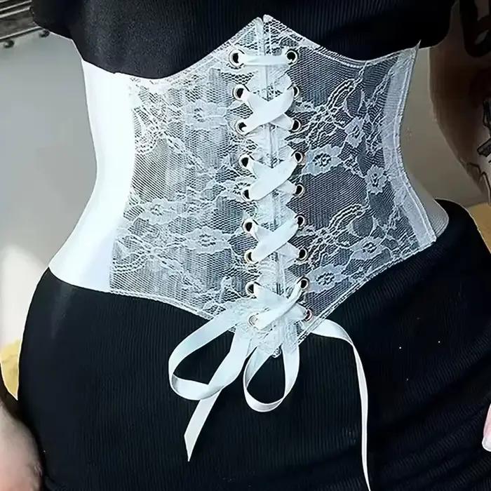 Ceinture Corset à Lacets Tendance pour Femme – Style Rétro, Ceinture de Taille pour Robe, Idéale pour Tenues Décontractées et Occasions Spéciales
