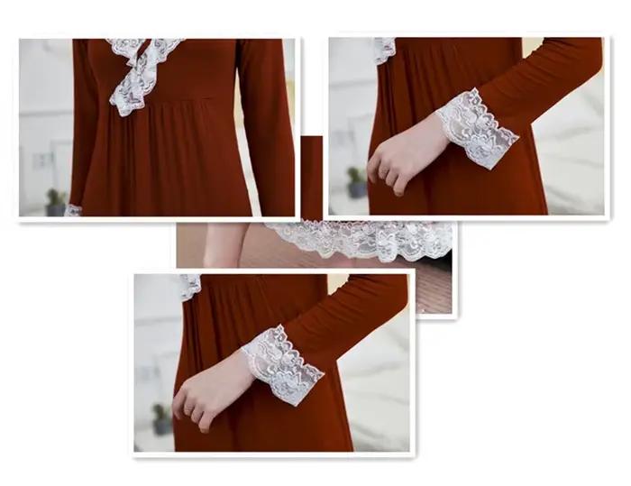 Chemise de nuit à col en V profond pour femmes