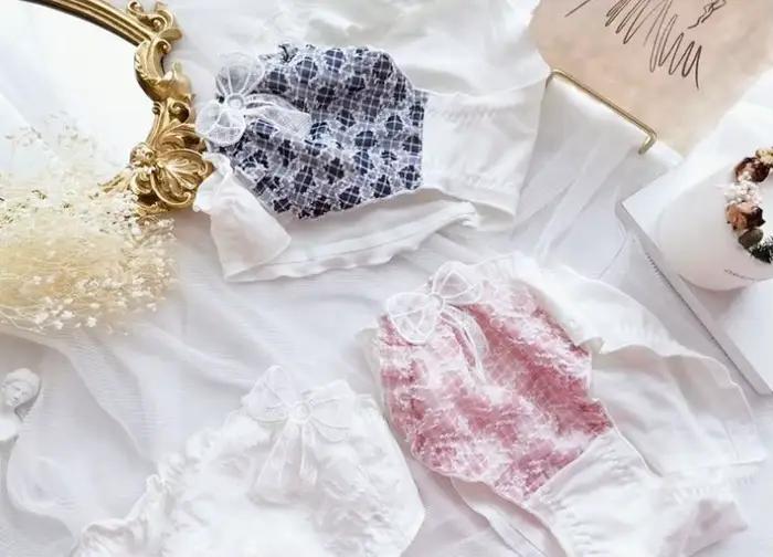 Culotte en mousseline de soie et dentelle