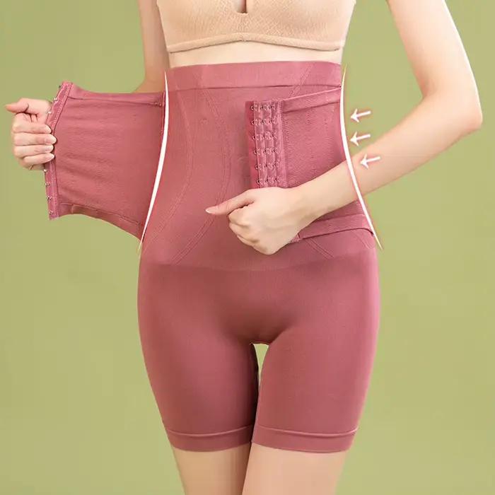 TUNITuck-Collants taille haute sans couture pour femme, culotte à double boutonnage, pantalon de sécurité, culotte amincissante, ceinture abdominale, vêtements en saillie commandés