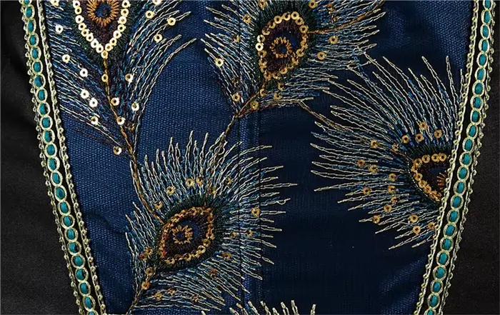 Caudatus Corsets et Bustiers paon broderie princesse Burlesque surbuste Corset gothique plume vêtements corps Shaper Bustier