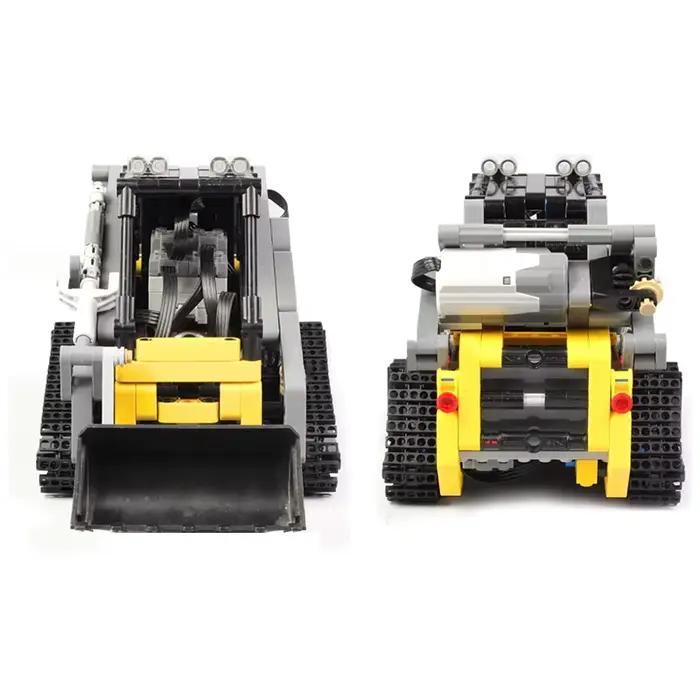 Briques techniques MOC13349 RC, chargeur sur chenilles, voiture, camion, blocs de construction, cadeaux d'anniversaire pour garçons, jouets télécommandés pour enfants, 470 pièces