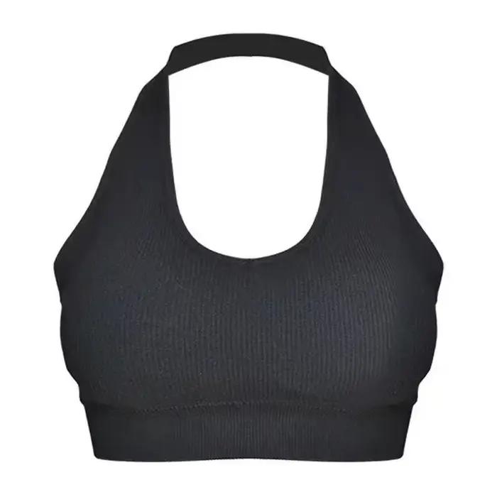 Mode Sexy licou dos nu soutien-gorge Camisole pour femmes sans fil Sport soutien-gorge haut bretelles solide culture hauts antichoc gilet Lingerie