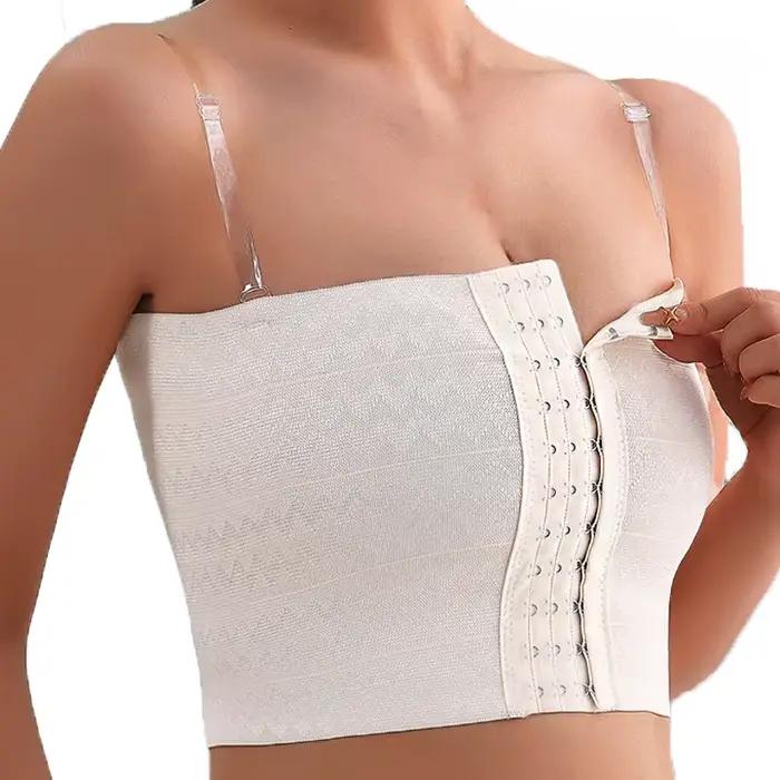Femmes Compression poitrine Shapewear soutien-gorge intimes corps Shaper liant Trans avec bretelles