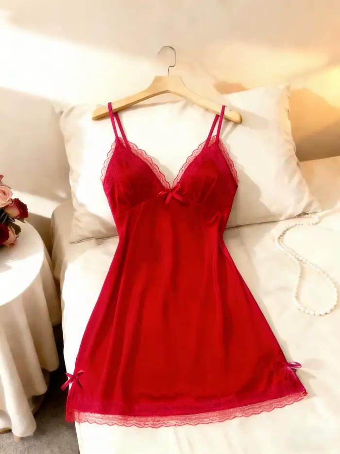 Chemise de nuit en dentelle pour femmes
