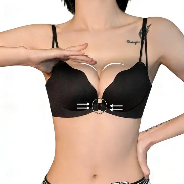 Soutien-gorge froncé femme sexy avec boucle avant, beau dos, sans armatures, respirant, confortable, pour petits seins, occassions spéciales