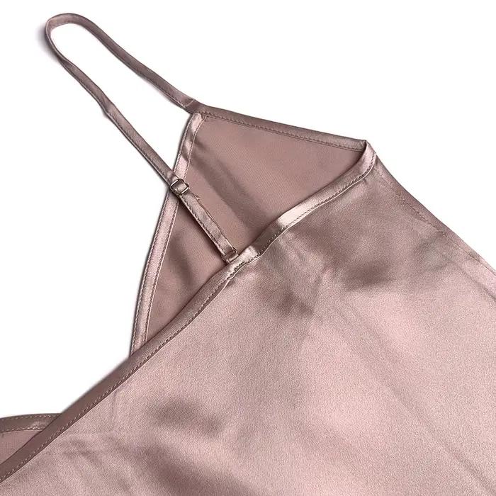 Chemise de nuit en soie de mûrier pour femmes