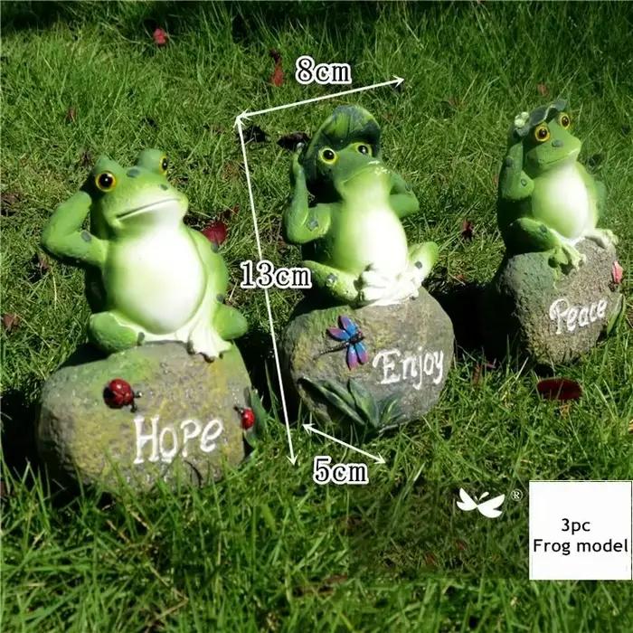 Ornements en résine de grenouille 2026 pour la décoration de jardin sur pierre, artisanat, accessoires de jardinage et d'aménagement paysager pour piscine