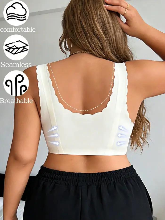 Soutien-gorge sans fil grande taille pour femmes, hauts de sport sans couture, soutien-gorge push-up sexy, doux, confortable, respirant, sans armatures, grande taille