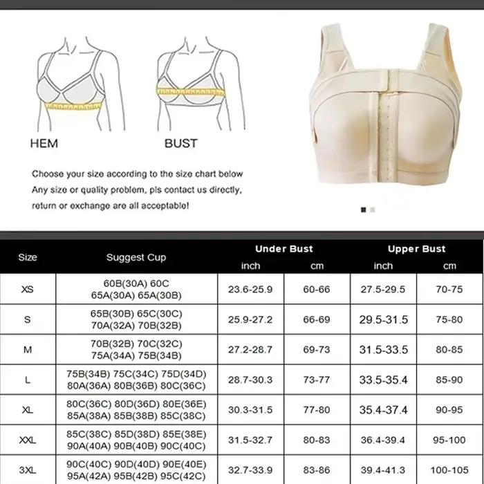 Guudia – soutien-gorge post-chirurgical à crochet avant