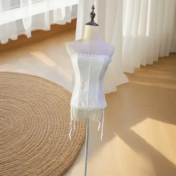 Sexy dentelle florale dame Corsets Lingerie surbuste Bustiers femmes jarretières sous-vêtements Corset féminin élégant vêtements intimes
