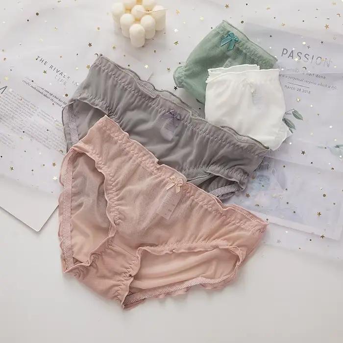 Sous-vêtements en maille et dentelle pour filles