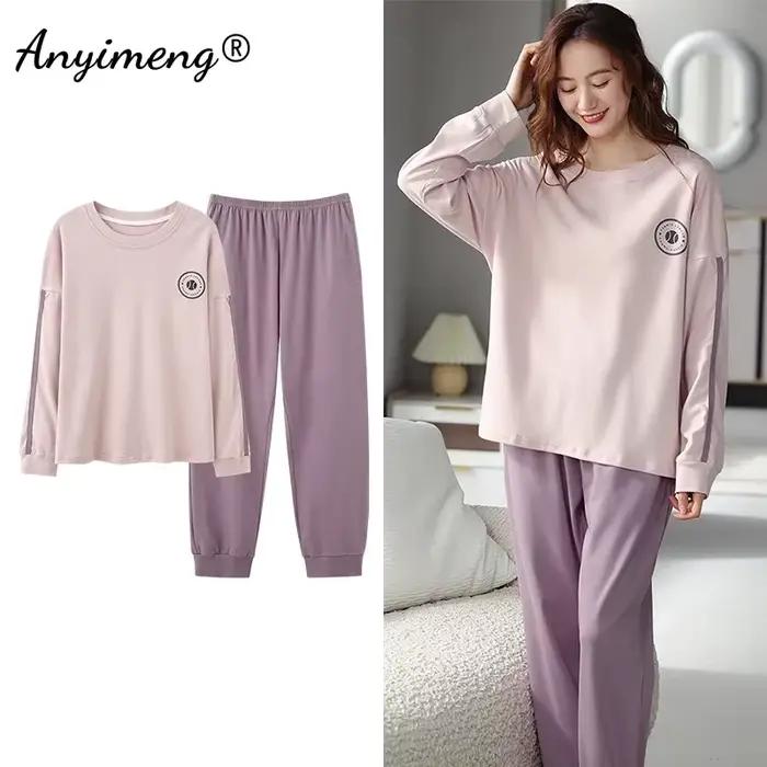 Ensemble de pyjama en coton à imprimé floral pour femmes