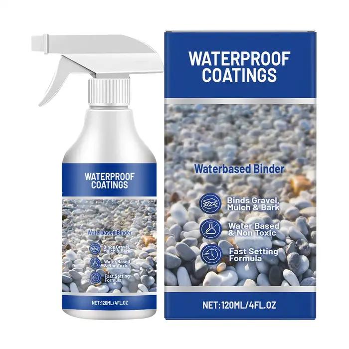 Colle de gravier pour aménagement paysager, 120ml, scellant de colle de roche, stabilisateur adhésif, Spray imperméable à séchage rapide pour cour extérieure