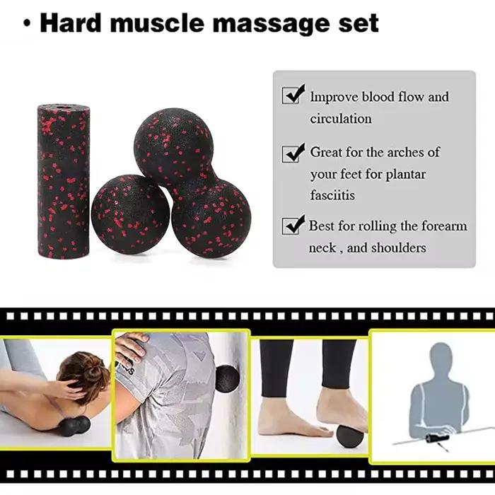 Boules de Yoga cacahuètes, Massage corporel, combinaison de Fascia, bloc de mousse, haute densité, Relaxation musculaire, exercice de crosse, Fitness, soulage la douleur