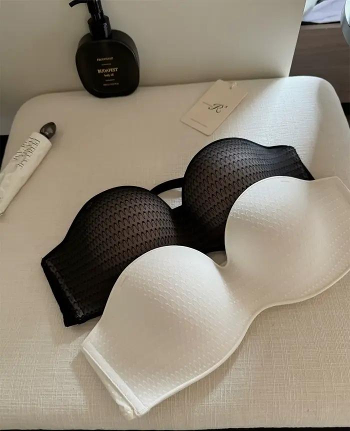 Shoulder straps removable non-marking large breasts show small underwear gathered breathable upturned bra women's lingerie