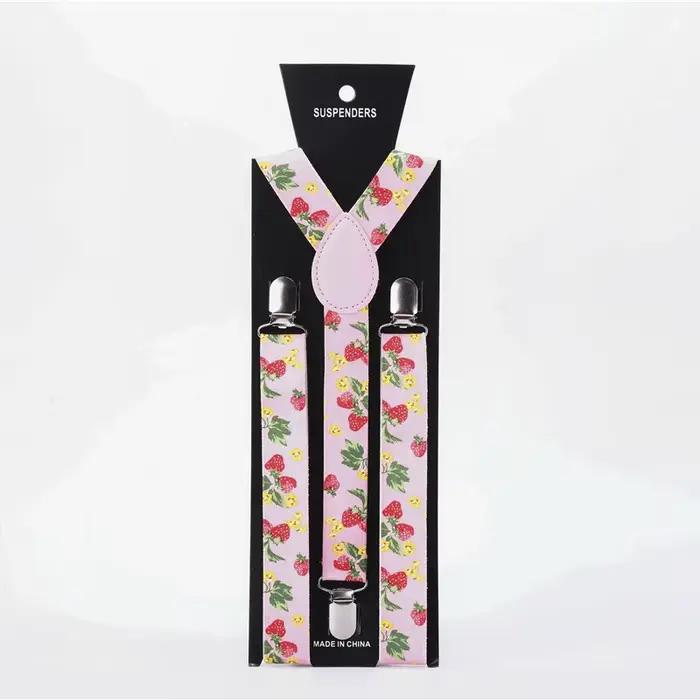 Porte-jarretelles de chemise pour femmes, pour pantalons, bretelles de mariage, galus réglables, élastique, rose fraise