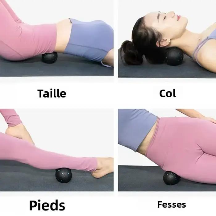 Ballon de massage corporel en EPP de 8 cm, balle de relaxation musculaire haute densité, balle de fitness et de yoga pour soulager la douleur