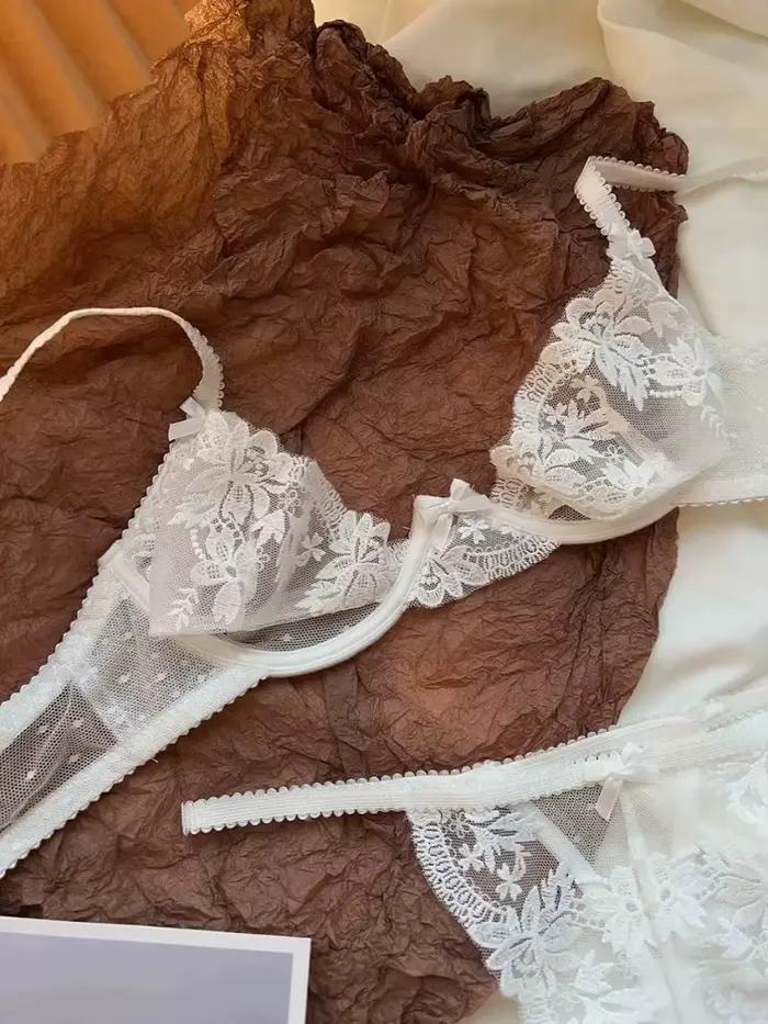 Ensemble de soutien-gorge ultra fin pour petite poitrine : fil souple anti-affaissement
