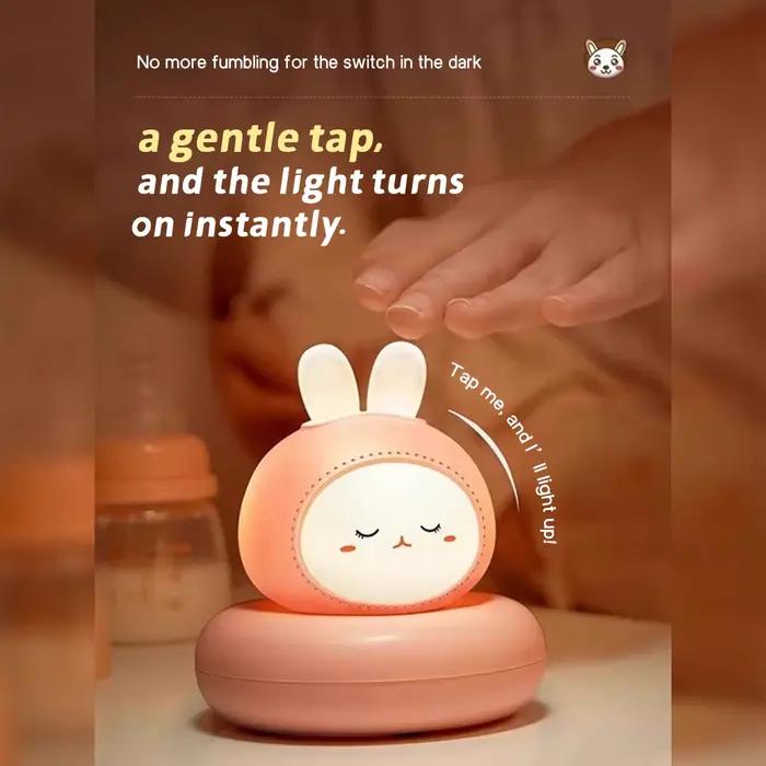 Veilleuse LED de dessin animé mignon, avec gradation multi-niveaux, commande tactile, lampe de chevet pour bébé, essentielle pour la décoration de la chambre d'enfant
