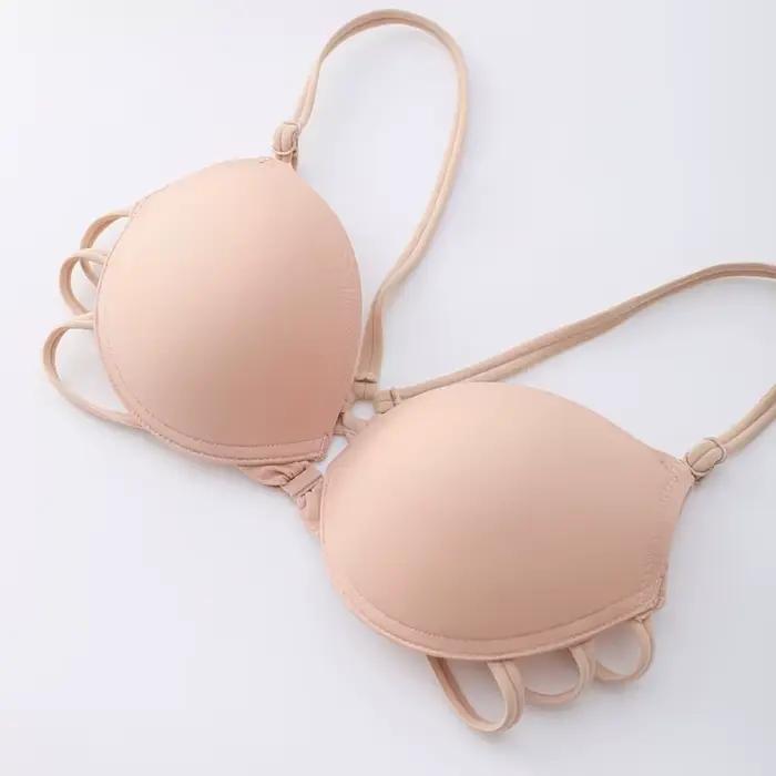 Soutien-gorge dos nu d'été femmes boucle avant sans fil Sexy beau dos sangle croisée