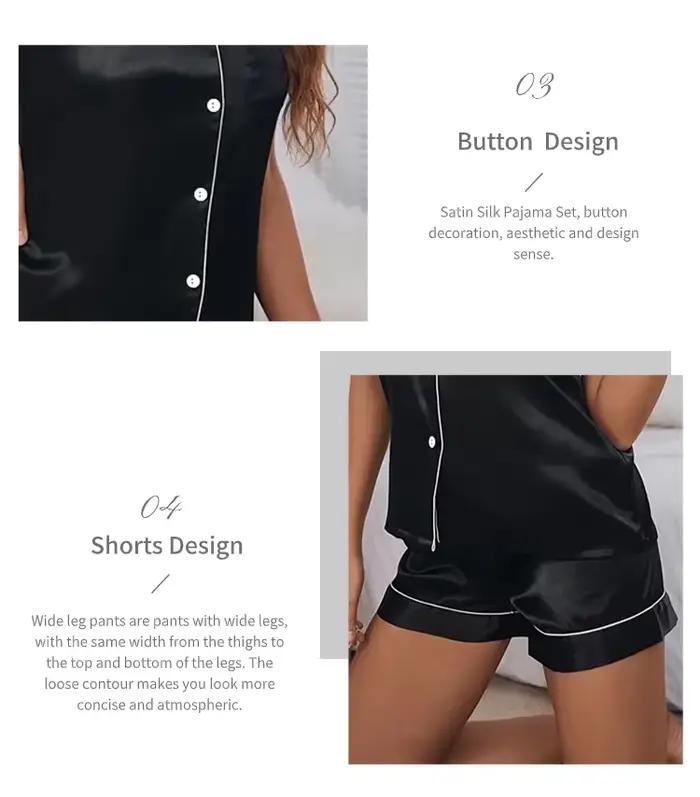 Femmes deux pièces Pj ensembles vêtements de nuit