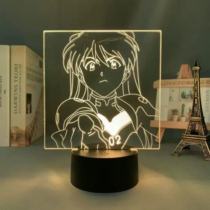 Veilleuse néon cancers japonaise, Genesis, Evangelion Rei Ayanami Asuka, dessin animé mignon, chambre à coucher, lumière ambiante, ornement de bureau