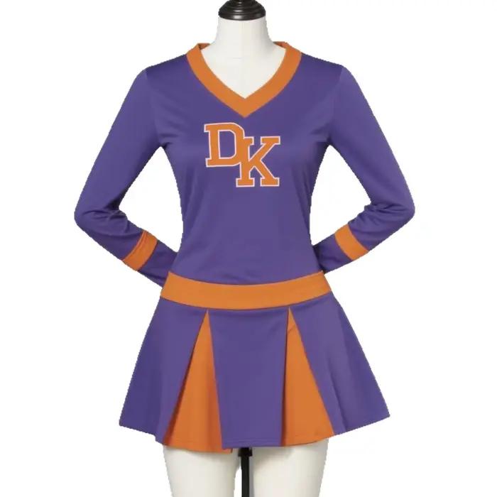 Costume de pom-pom girl violet de l'école secondaire de Jennifer, inspiré de Megan Fox, ensemble jupe de compétition pour fille