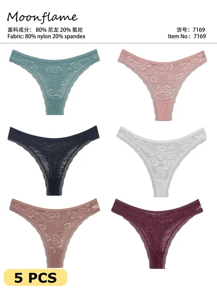 Moonflame 3 pièces Lingerie Sexy femmes sous-vêtements dentelle transparente tongs femme Bikini